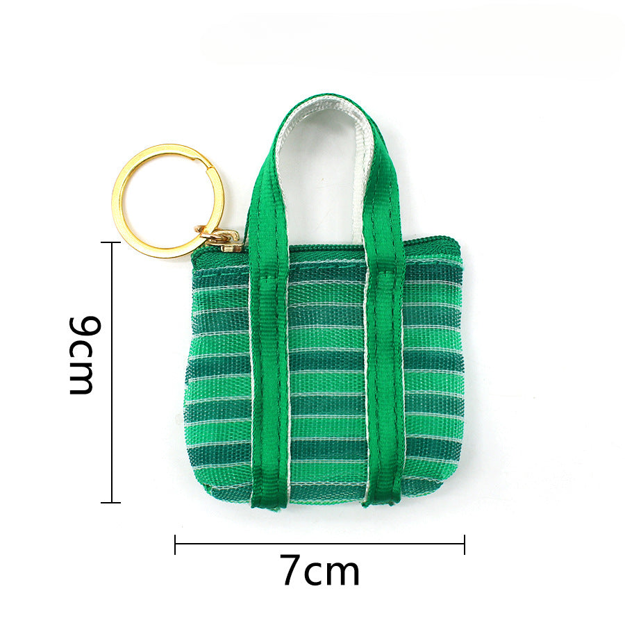 Wholesale Fishing Net Bag Vegetable Basket Coin Purse Charm Plastic Keychain